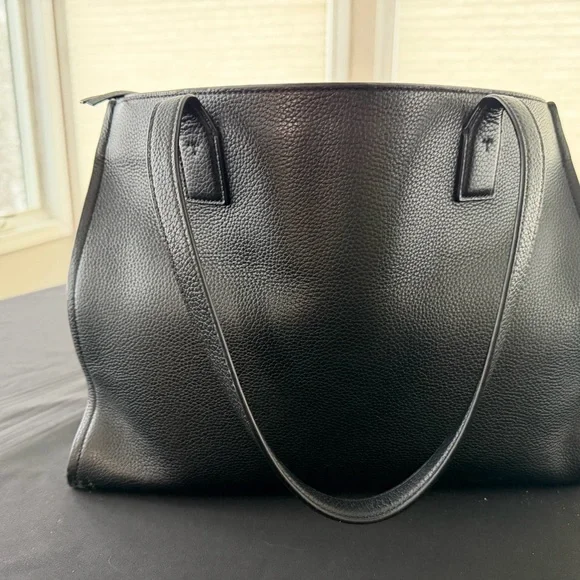 Tory Burch Black Pebbled Leather Tote